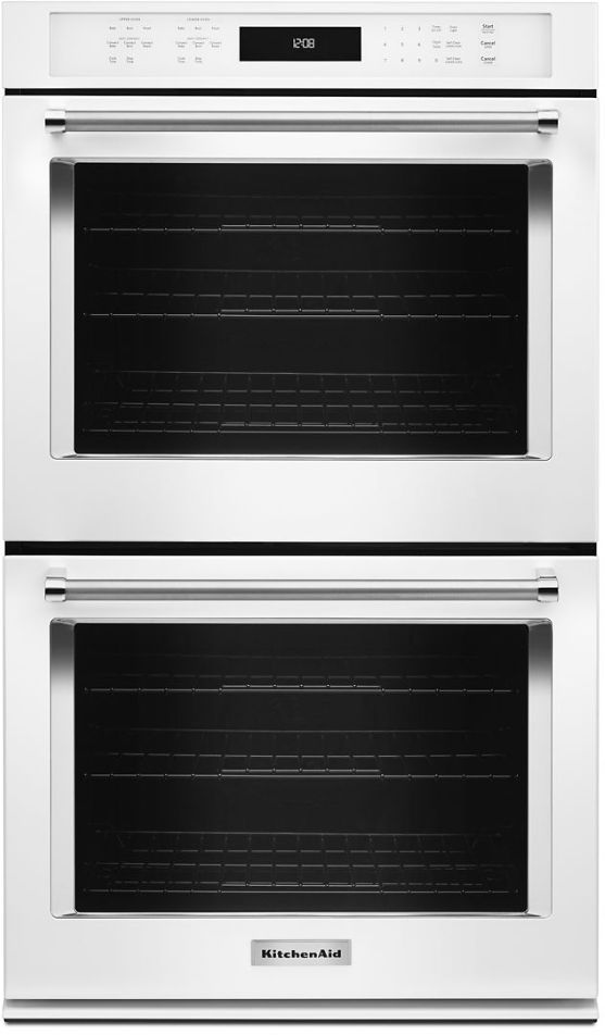 KitchenAid® 30" White Electric Built In Double Oven-0