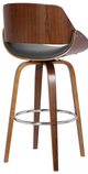 Armen Living Mona Walnut/Gray 26" Swivel Counter Stool-2