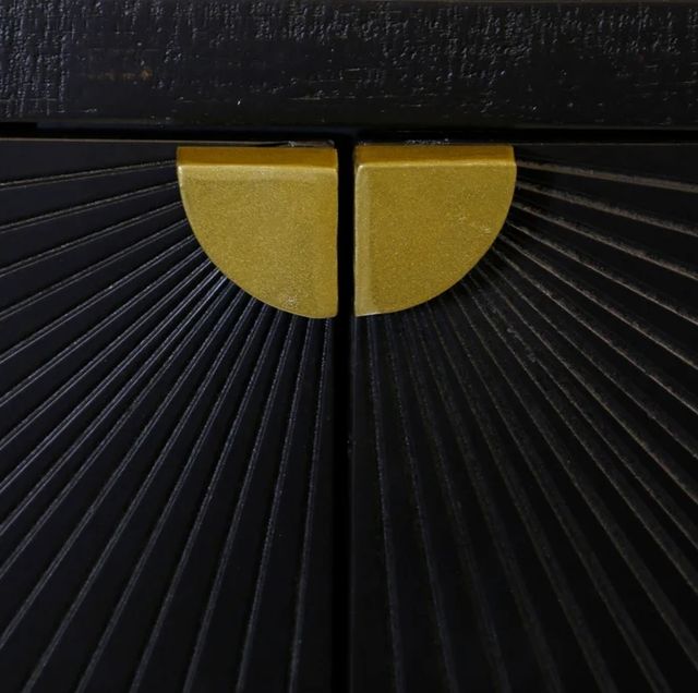 Stylecraft Ebony and Gold Console Cabinet-2