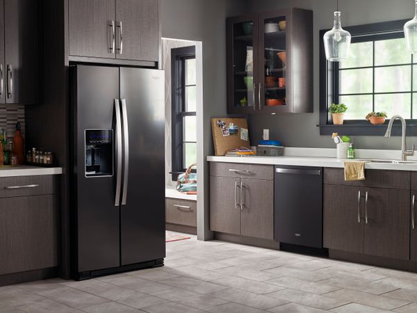 Whirlpool 36 in. 20.6 Cu. Ft. Black Stainless Counter Depth Side-By-Side Refrigerator