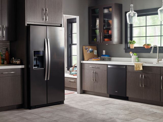 Whirlpool® 36 in. 20.6 Cu. Ft. Fingerprint Resistant Black Stainless Counter Depth Side-By-Side Refrigerator-4