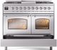 Ilve® Nostalgie II Series 40" Stainless Steel Pro Style Dual Fuel Range-4