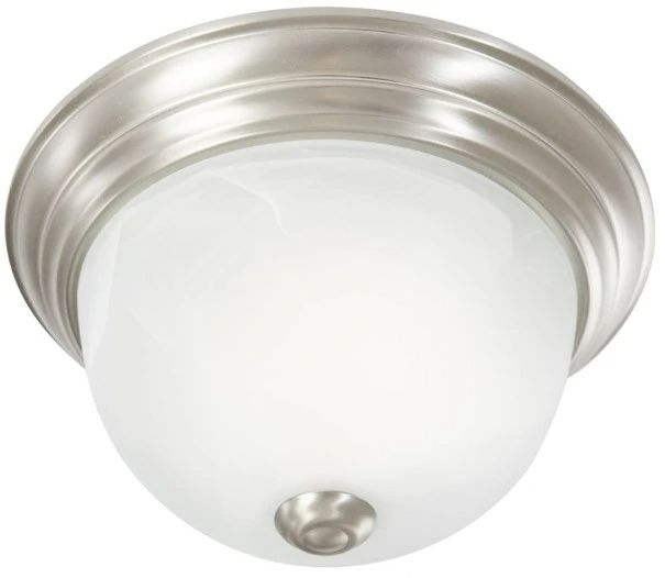 YHD Satin Nickel 1-Light Flush Mount Lighting-0
