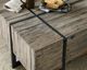 Hammary® Modern Timber Natural Raw Rectangular End Table with Dark Pewter Frame-2