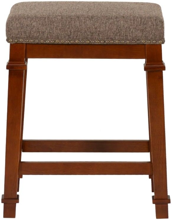 Linon Kennedy Brown/Tweed Counter Stool-1