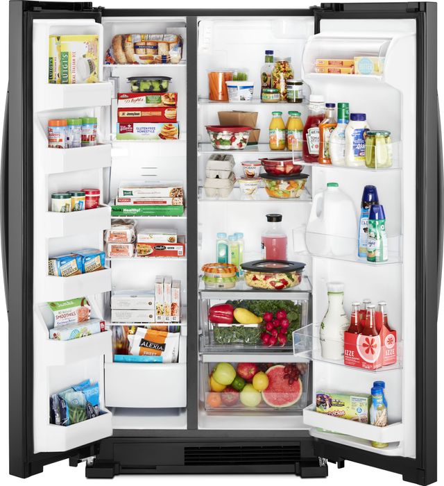 Whirlpool® 36 in. 25.1 Cu. Ft. Side-By-Side Refrigerator-Black-4