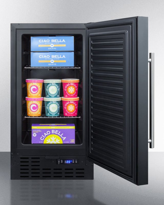 Summit® 18" 2.7 Cu. Ft. Black Upright Freezer-3