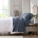 Olliix by Clean Spaces Charcoal Infused Indigo California King Solid Microfiber Sheet Set-2