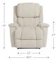La-Z-Boy® Stratus Linen Power Rocking Recliner with Headrest-5