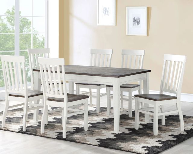 Steve Silver Co. Caylie Driftwood Dining Table with Ivory Base-1