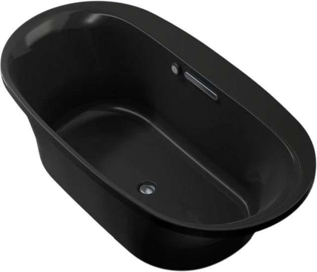 Kohler® Underscore® Black 65.5" x 35.75" Drop-In Bath with Bask® Heated Surface-0