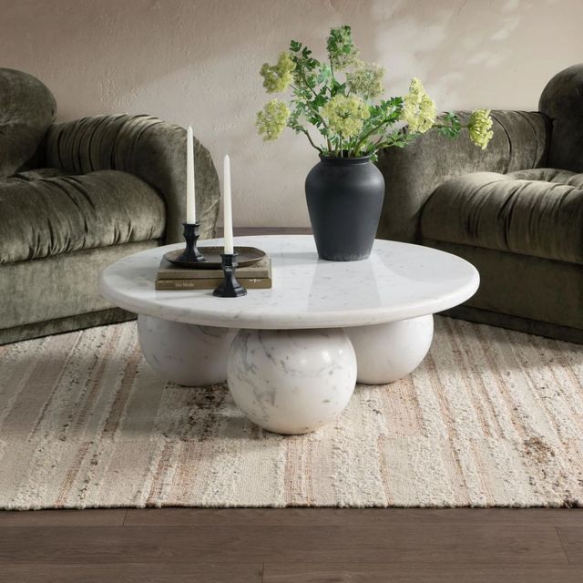 Classic Home Castello Atenea White Coffee Table-1