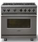 Viking® 7 Series 36" Damascus Gray Pro Style Liquid Propane Gas Range-3