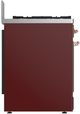 Ilve® Majestic III 30" Burgundy Pro Style Dual Fuel Natural Gas Range with Triple Glass Door and Copper Trim-4