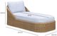 TOV Furniture Axel Blue/Brown Aluminum/Boucle/Wicker Outdoor Lounge Chair-1
