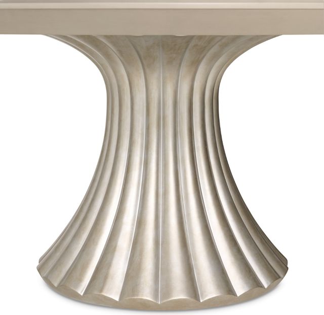 Michael Amini® Fantosini Silver Leaf Round Dining Table-4