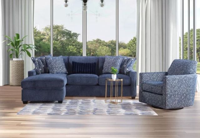 Behold™ Home Bowmore Dark Navy Swivel Chair-1