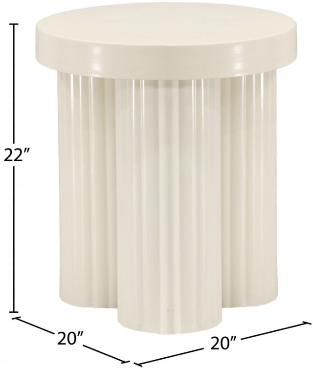 Meridian Furniture Rhodes Cream End Table-3