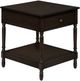 Monarch Specialties Inc. Walnut Veneer 2-Tier Square Side Table-0