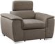 Homelegance® Ferriday Taupe Chair with Adjustable Headrest and Pull-Out Ottoman-2