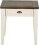 Steve Silver Co. Cayla Dark Oak End Table with Antiqued White Base-2