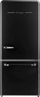 Unique® Appliances Classic Retro 24 in. 18 Cu. Ft. Midnight Black Bottom Freezer Refrigerator-0
