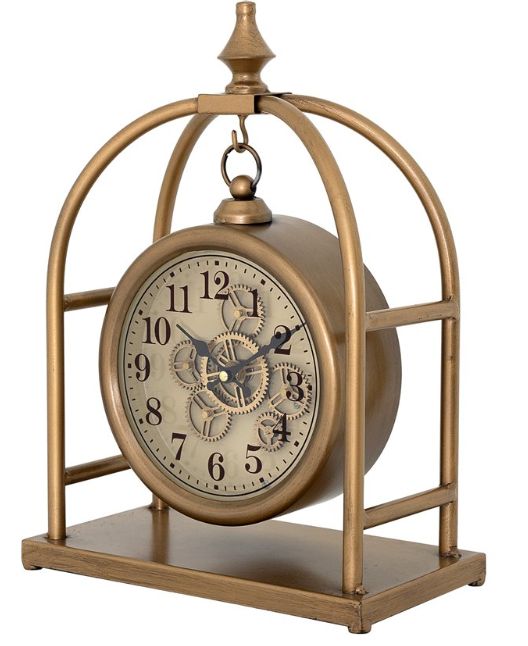 YHD Providence Gold Table Gear Clock-1