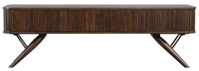 Coaster® Valna Walnut 71" TV Stand with Sliding Doors-1