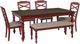 Powell® Trimble 6-Piece Beige/Red Dining Set-0