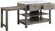 ACME Furniture Feivel Rustic Oak Kitchen Island with Pull Out Table-3