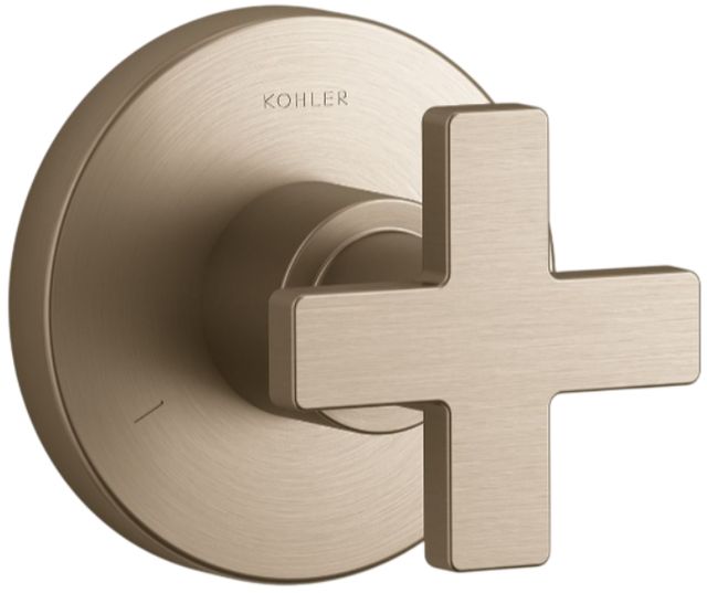 KOHLER® Composed® MasterShower® Vibrant Brushed Bronze Transfer Valve Trim with Cross Handle-0