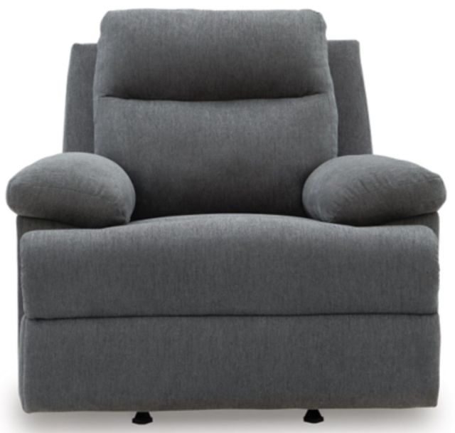 Signature Design by Ashley® Side-Swipe Charcoal Manual Rocker Recliner -2