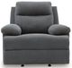 Signature Design by Ashley® Side-Swipe Charcoal Manual Rocker Recliner -2