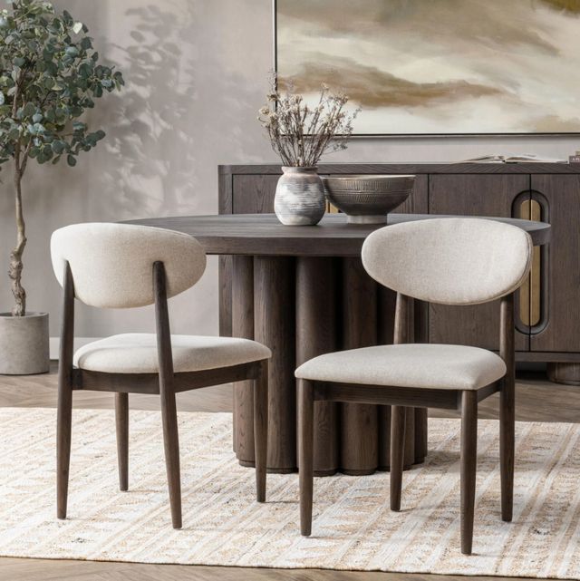 Classic Home Tiber 2-Piece Toasted Brown Upholstered Dining Chair Set-1