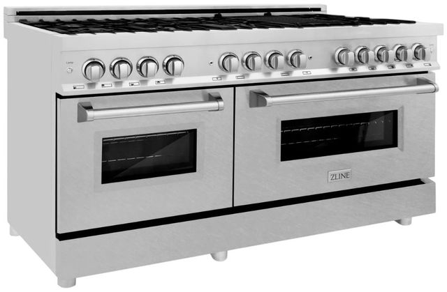ZLINE 60" Satin Stainless Steel Pro Style Dual Fuel Range-2