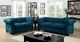 Furniture of America® Stanford Dark Teal Loveseat-1