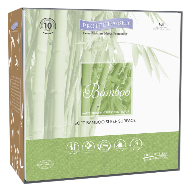 Protect-A-Bed® Naturals Bamboo White Full Mattress Protector-1