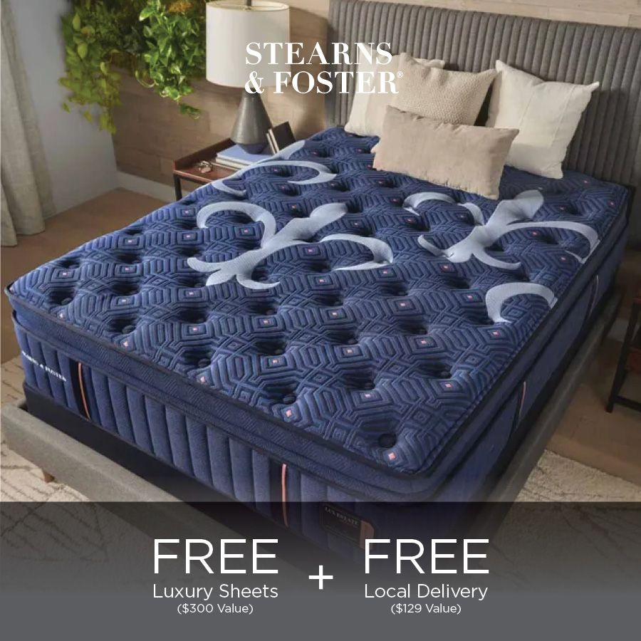 Stearns Foster Lux Estate Wrapped Coil Firm Euro Pillow Top Queen Mattress Big Sandy Superstore Furniture Mattress Appliance Superstore