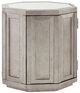 Lexington Home Ariana Rochelle Mirrored Top Octagonal Storage Table with Silver Leaf Base-0