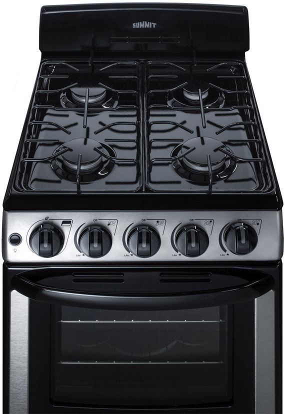 Summit® 20" Stainless Steel Freestanding Gas Range-2