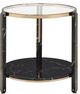 ACME Furniture Thistle Glass Top End Table with Black and Champagne Base-1