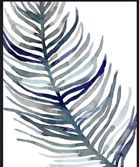Classy Living Indigo Palm Mist Wall Art-2