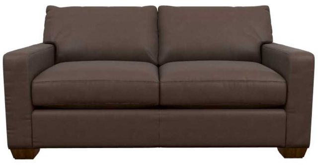 La-Z-Boy® Shiloh Cognac Leather Apartment-Size Sofa-1