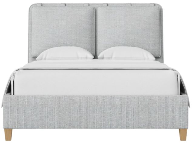 Vaughan-Bassett NordHaven Blue Mist/Clear Maple Queen Upholstered Panel Bed-1