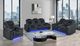 Global Furniture USA Black Power Reclining Loveseat with Power Headrest-1