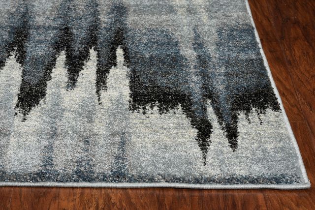 KAS Rugs Landscapes Blue/Ivory Pulse 5'x8' Rug-1