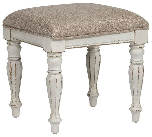 Liberty Furniture Magnolia Manor 3-Piece Antique White/Weathered Bark Vanity Set-3