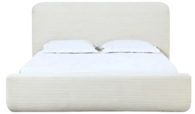 Modus Furniture Wisteria Frosty Queen Upholstered Platform Bed-3