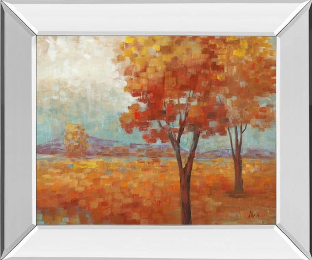 Classy Art Distant Mountain Il by Nan Mirror Framed Wall Art-0
