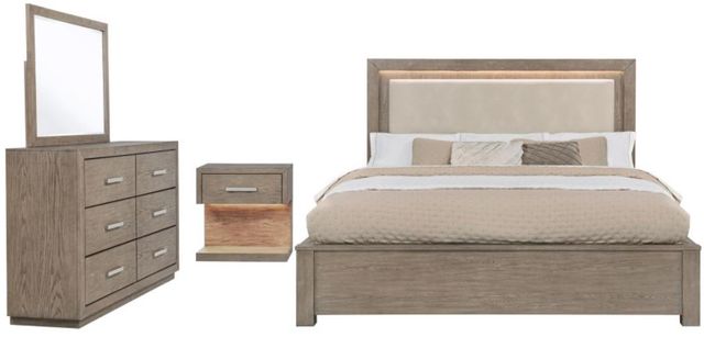 Coaster® Kenora 4-Piece Barley Brown Eastern King Bedroom Set-0